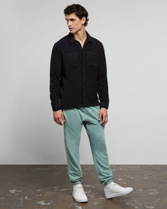 Garment Dye Pull-On Terry Jogger in Sea-Moss - 5 - Onia