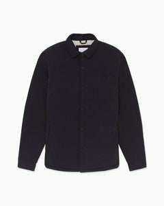 Sherpa-Lined Cotton Shacket in Black - 1 - Onia