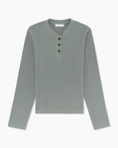Waffle Henley in Sage - 2 - Onia