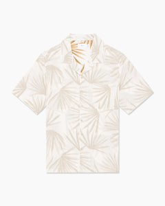 Air Linen Convertible Camp Shirt in Sand-White-Sun-Palm - 1 - Onia