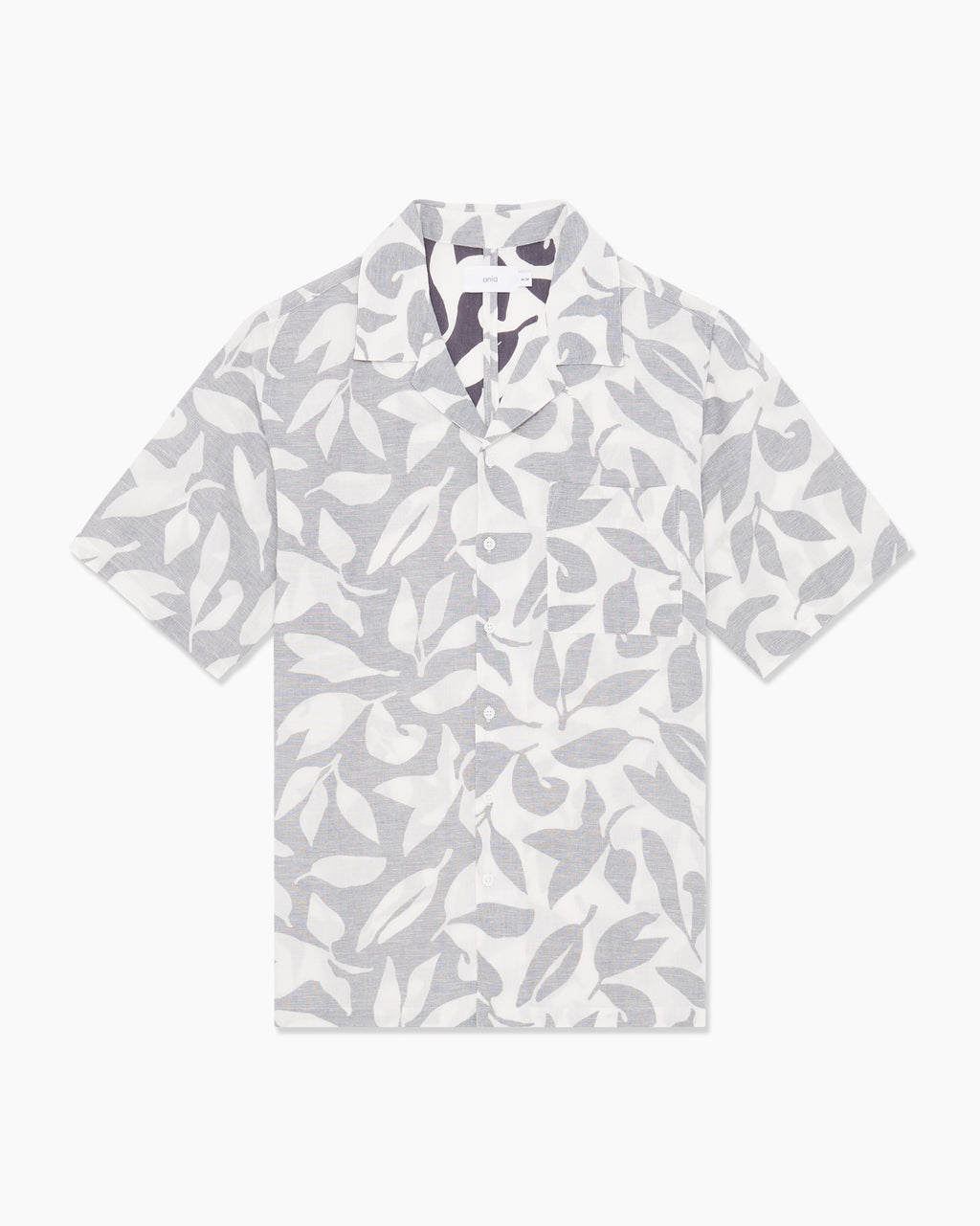 Grey White Graphic Leaves