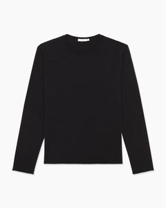 Cotton Crewneck Sweater in Black - 1 - Onia