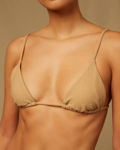 Alexa Bikini Top in Tan - 1 - Onia