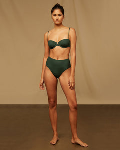Dalia Bikini Top in Forest Green - 5 - Onia