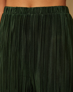 Plisse Pull On Pant in Forest Green - 5 - Onia