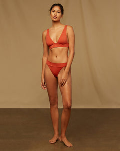 Mallory Bikini Top in Burnt Ochre - 5 - Onia