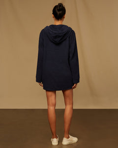 Towel Terry Poncho in Deep Navy - 6 - Onia