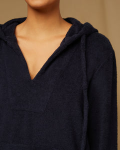 Towel Terry Poncho in Deep Navy - 4 - Onia