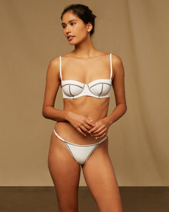 Hannah Bikini Bottom in White - 3 - Onia