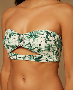 Lara Bikini Top in Forest Green Multi - 1 - Onia