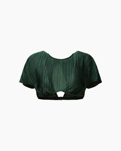 Plisse Underwire Top in Forest Green - 2 - Onia
