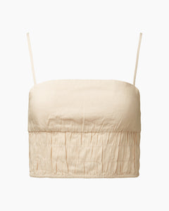 Air Linen Smocked Tank in Sand - 1 - Onia