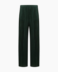 Plisse Pull On Pant in Forest Green - 3 - Onia