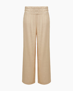 Air Linen Smocked Pant in Sand - 1 - Onia