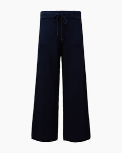 Cotton Waffle Sweater Pull On Pant in Deep Navy - 2 - Onia