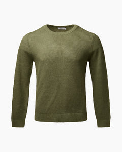 Linen Boatneck Sweater in Sage Green - 2 - Onia