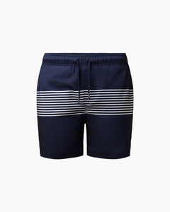 Comfort Lined Swim Trunk in Deep Navy White - 1 - Onia