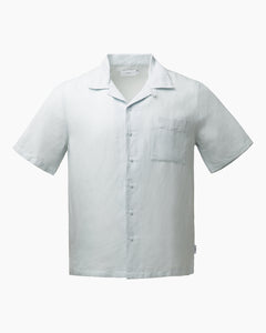 Air Linen Convertible Camp Shirt in Fog Blue - 2 - Onia